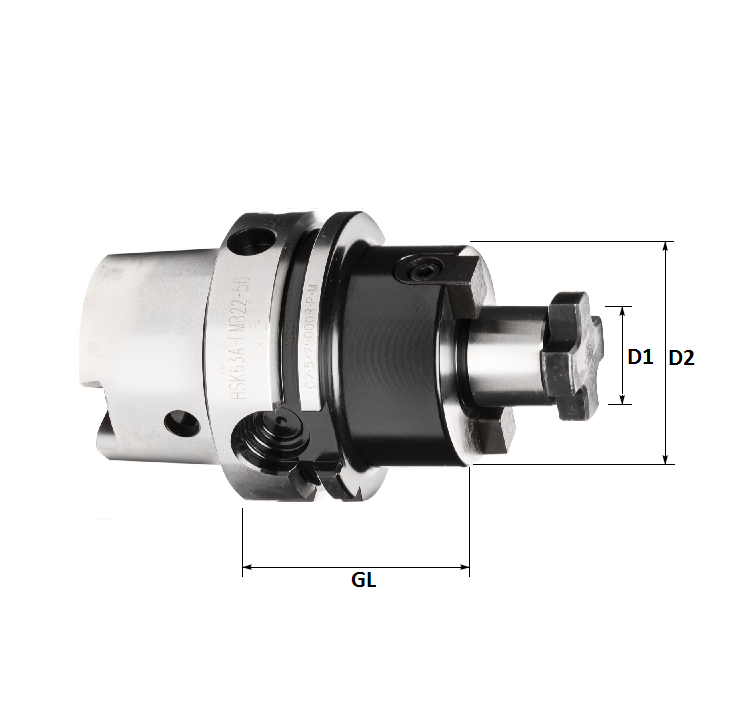 HSK63A 27mm Face Mill Holder, 60mm GL, (High Accuracy)